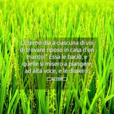 Picture 05 - Rut 1:9 RIV - L’Eterno dia a ciascuna di voi di trovare - Bible Verse Picture