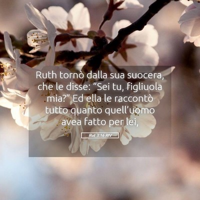 Picture 05 - Rut 3:16 RIV - Ruth tornò dalla sua suocera, che le disse: - Bible Verse Picture