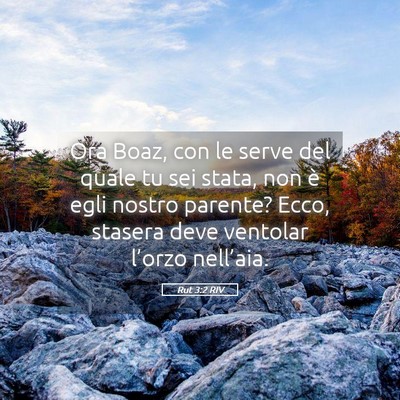 Picture 05 - Rut 3:2 RIV - Ora Boaz, con le serve del quale tu sei stata, - Bible Verse Picture