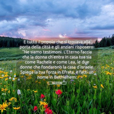 Picture 05 - Rut 4:11 RIV - E tutto il popolo che si trovava alla porta della - Bible Verse Picture