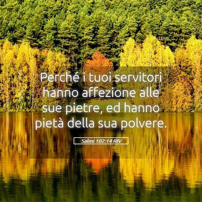 Picture 05 - Salmi 102:14 RIV - Perché i tuoi servitori hanno affezione alle sue - Bible Verse Picture