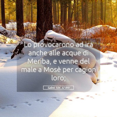 Picture 05 - Salmi 106:32 RIV - Lo provocarono ad ira anche alle acque di Meriba, - Bible Verse Picture