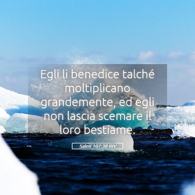 Picture 05 - Salmi 107:38 RIV - Egli li benedice talché moltiplicano - Bible Verse Picture