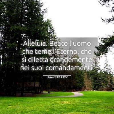Picture 05 - Salmi 112:1 RIV - Alleluia. Beato l’uomo che teme l’Eterno, che - Bible Verse Picture