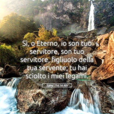 Picture 05 - Salmi 116:16 RIV - Sì, o Eterno, io son tuo servitore, son tuo - Bible Verse Picture
