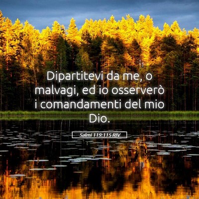Picture 05 - Salmi 119:115 RIV - Dipartitevi da me, o malvagi, ed io osserverò i - Bible Verse Picture