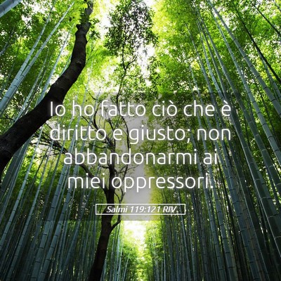 Picture 05 - Salmi 119:121 RIV - Io ho fatto ciò che è diritto e giusto; non - Bible Verse Picture