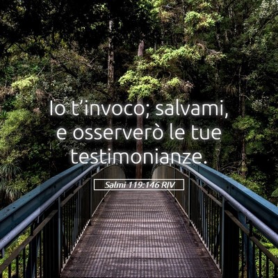 Picture 05 - Salmi 119:146 RIV - Io t’invoco; salvami, e osserverò le tue - Bible Verse Picture