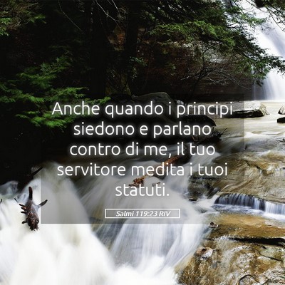 Picture 05 - Salmi 119:23 RIV - Anche quando i principi siedono e parlano contro - Bible Verse Picture