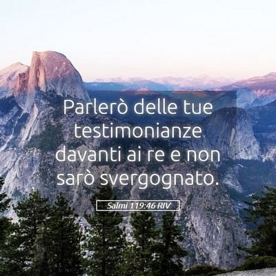 Picture 05 - Salmi 119:46 RIV - Parlerò delle tue testimonianze davanti ai re e - Bible Verse Picture