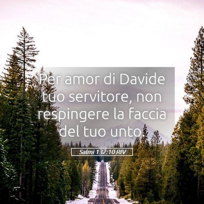 Picture 05 - Salmi 132:10 RIV - Per amor di Davide tuo servitore, non respingere - Bible Verse Picture