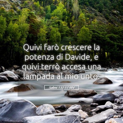 Picture 05 - Salmi 132:17 RIV - Quivi farò crescere la potenza di Davide, e - Bible Verse Picture