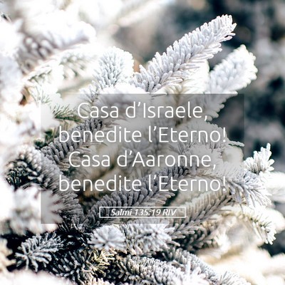 Picture 05 - Salmi 135:19 RIV - Casa d’Israele, benedite l’Eterno! Casa - Bible Verse Picture