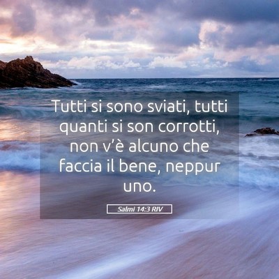 Picture 05 - Salmi 14:3 RIV - Tutti si sono sviati, tutti quanti si son - Bible Verse Picture