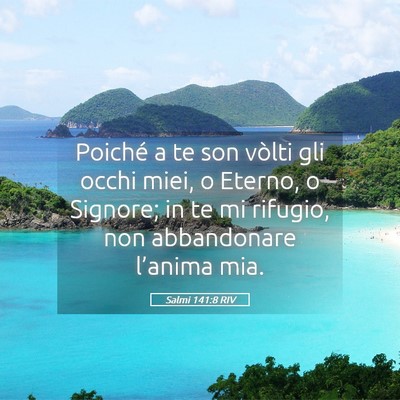 Picture 05 - Salmi 141:8 RIV - Poiché a te son vòlti gli occhi miei, o Eterno, - Bible Verse Picture
