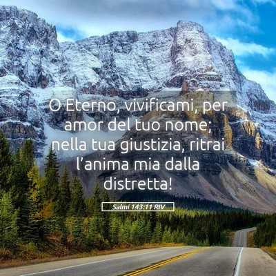 Picture 05 - Salmi 143:11 RIV - O Eterno, vivificami, per amor del tuo nome; - Bible Verse Picture