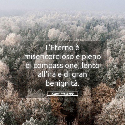 Picture 05 - Salmi 145:8 RIV - L’Eterno è misericordioso e pieno di - Bible Verse Picture