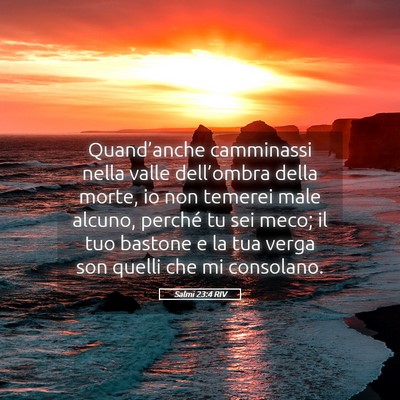 Picture 05 - Salmi 23:4 RIV - Quand’anche camminassi nella valle dell’ombra - Bible Verse Picture