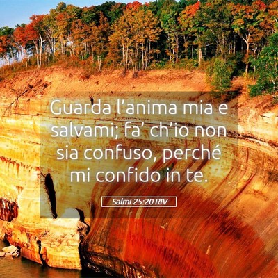 Picture 05 - Salmi 25:20 RIV - Guarda l’anima mia e salvami; fa’ ch’io non - Bible Verse Picture
