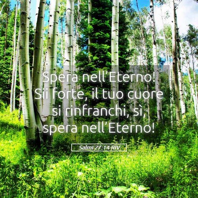 Picture 05 - Salmi 27:14 RIV - Spera nell’Eterno! Sii forte, il tuo cuore si - Bible Verse Picture