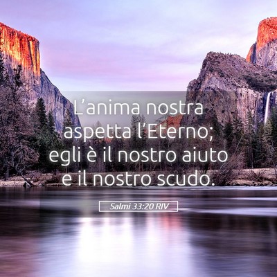Picture 05 - Salmi 33:20 RIV - L’anima nostra aspetta l’Eterno; egli è il - Bible Verse Picture