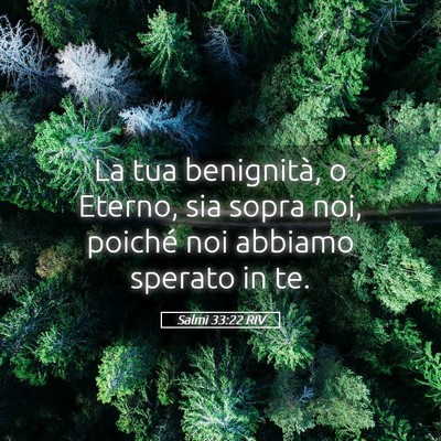 Picture 05 - Salmi 33:22 RIV - La tua benignità, o Eterno, sia sopra noi, - Bible Verse Picture
