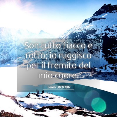 Picture 05 - Salmi 38:8 RIV - Son tutto fiacco e rotto; io ruggisco per il - Bible Verse Picture
