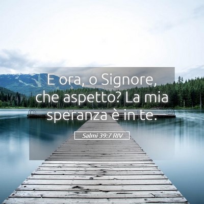 Picture 05 - Salmi 39:7 RIV - E ora, o Signore, che aspetto? La mia speranza è - Bible Verse Picture