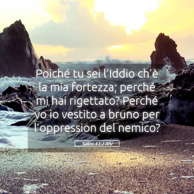 Picture 05 - Salmi 43:2 RIV - Poiché tu sei l’Iddio ch’è la mia fortezza; - Bible Verse Picture