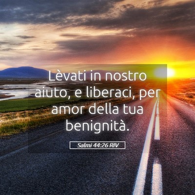 Picture 05 - Salmi 44:26 RIV - Lèvati in nostro aiuto, e liberaci, per amor - Bible Verse Picture