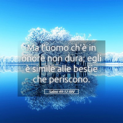 Picture 05 - Salmi 49:12 RIV - Ma l’uomo ch’è in onore non dura; egli è - Bible Verse Picture