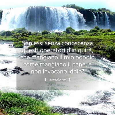 Picture 05 - Salmi 53:4 RIV - Son essi senza conoscenza questi operatori - Bible Verse Picture