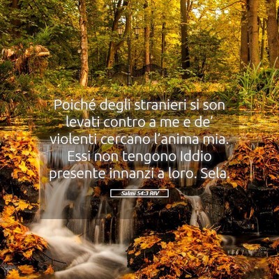 Picture 05 - Salmi 54:3 RIV - Poiché degli stranieri si son levati contro a me - Bible Verse Picture
