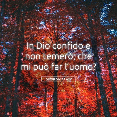 Picture 05 - Salmi 56:11 RIV - In Dio confido e non temerò; che mi può far - Bible Verse Picture