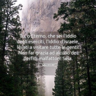 Picture 05 - Salmi 59:5 RIV - Tu, o Eterno, che sei l’Iddio degli eserciti, - Bible Verse Picture