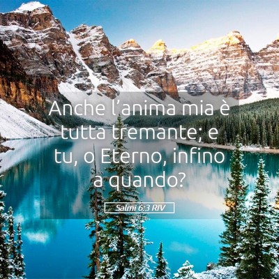 Picture 05 - Salmi 6:3 RIV - Anche l’anima mia è tutta tremante; e tu, o - Bible Verse Picture