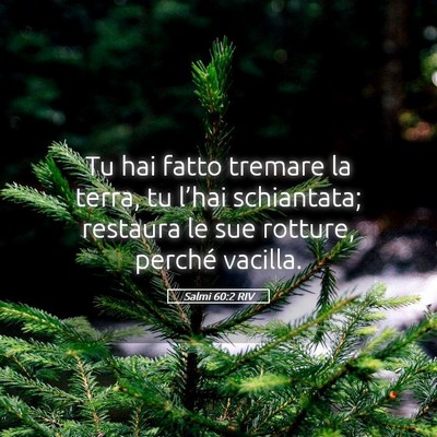 Picture 05 - Salmi 60:2 RIV - Tu hai fatto tremare la terra, tu l’hai - Bible Verse Picture