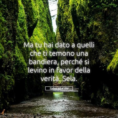 Picture 05 - Salmi 60:4 RIV - Ma tu hai dato a quelli che ti temono una - Bible Verse Picture