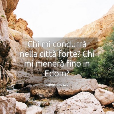 Picture 05 - Salmi 60:9 RIV - Chi mi condurrà nella città forte? Chi mi - Bible Verse Picture