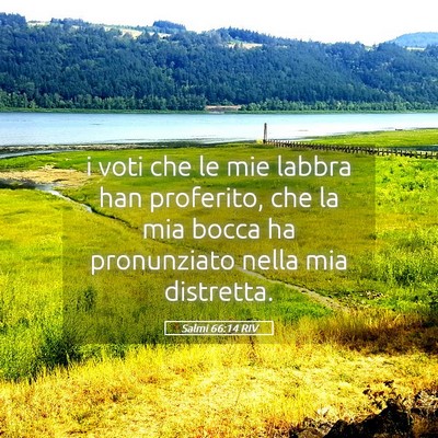 Picture 05 - Salmi 66:14 RIV - i voti che le mie labbra han proferito, che la - Bible Verse Picture