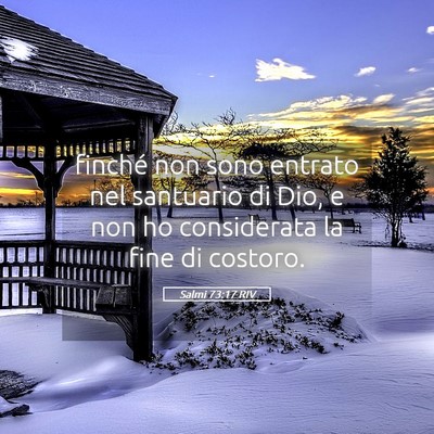 Picture 05 - Salmi 73:17 RIV - finché non sono entrato nel santuario di Dio, e - Bible Verse Picture