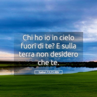 Picture 05 - Salmi 73:25 RIV - Chi ho io in cielo fuori di te? E sulla terra non - Bible Verse Picture