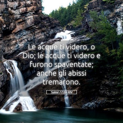 Picture 05 - Salmi 77:16 RIV - Le acque ti videro, o Dio; le acque ti videro e - Bible Verse Picture