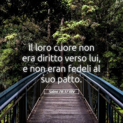 Picture 05 - Salmi 78:37 RIV - Il loro cuore non era diritto verso lui, e non - Bible Verse Picture
