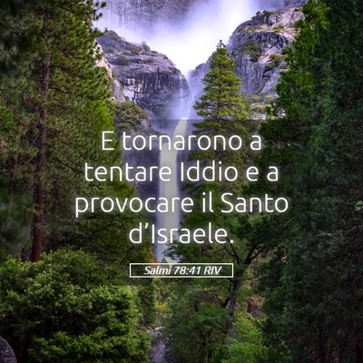 Picture 05 - Salmi 78:41 RIV - E tornarono a tentare Iddio e a provocare il - Bible Verse Picture