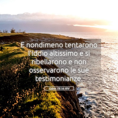 Picture 05 - Salmi 78:56 RIV - E nondimeno tentarono l’Iddio altissimo e si - Bible Verse Picture
