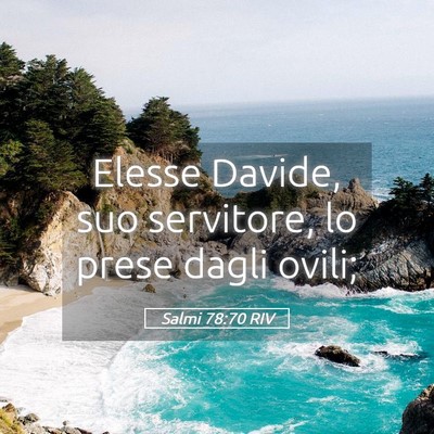 Picture 05 - Salmi 78:70 RIV - Elesse Davide, suo servitore, lo prese dagli - Bible Verse Picture