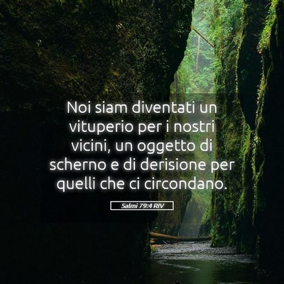 Picture 05 - Salmi 79:4 RIV - Noi siam diventati un vituperio per i nostri - Bible Verse Picture