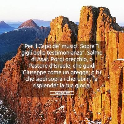 Picture 05 - Salmi 80:1 RIV - Per il Capo de’ musici. Sopra “i gigli della - Bible Verse Picture