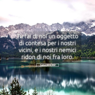 Picture 05 - Salmi 80:6 RIV - Tu fai di noi un oggetto di contesa per i nostri - Bible Verse Picture
